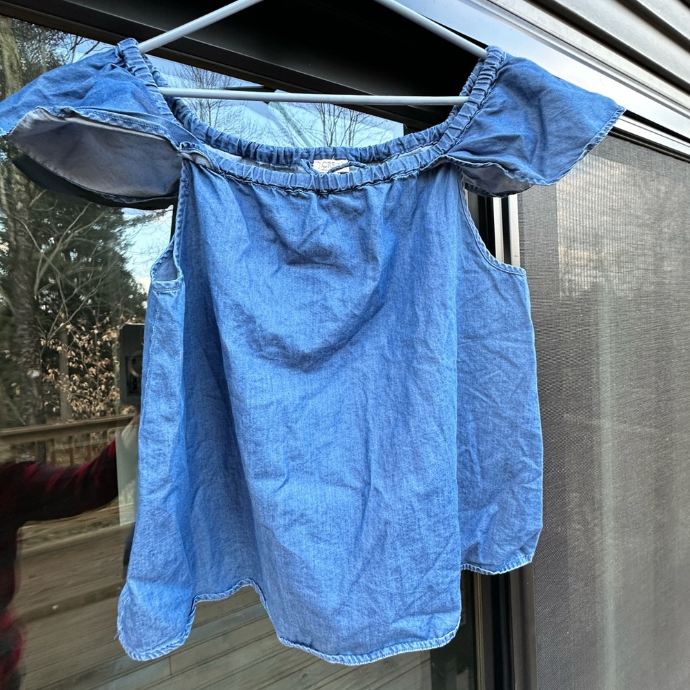 Chambray off the shoulder top
